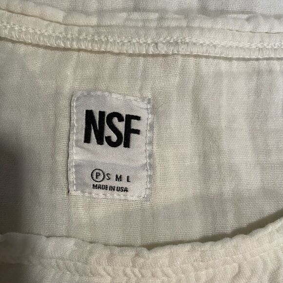 NSF Top Large Gauzy Cotton‎ Lagenlook Minimalist Oversized USA Made Petite - Picture 3 of 7